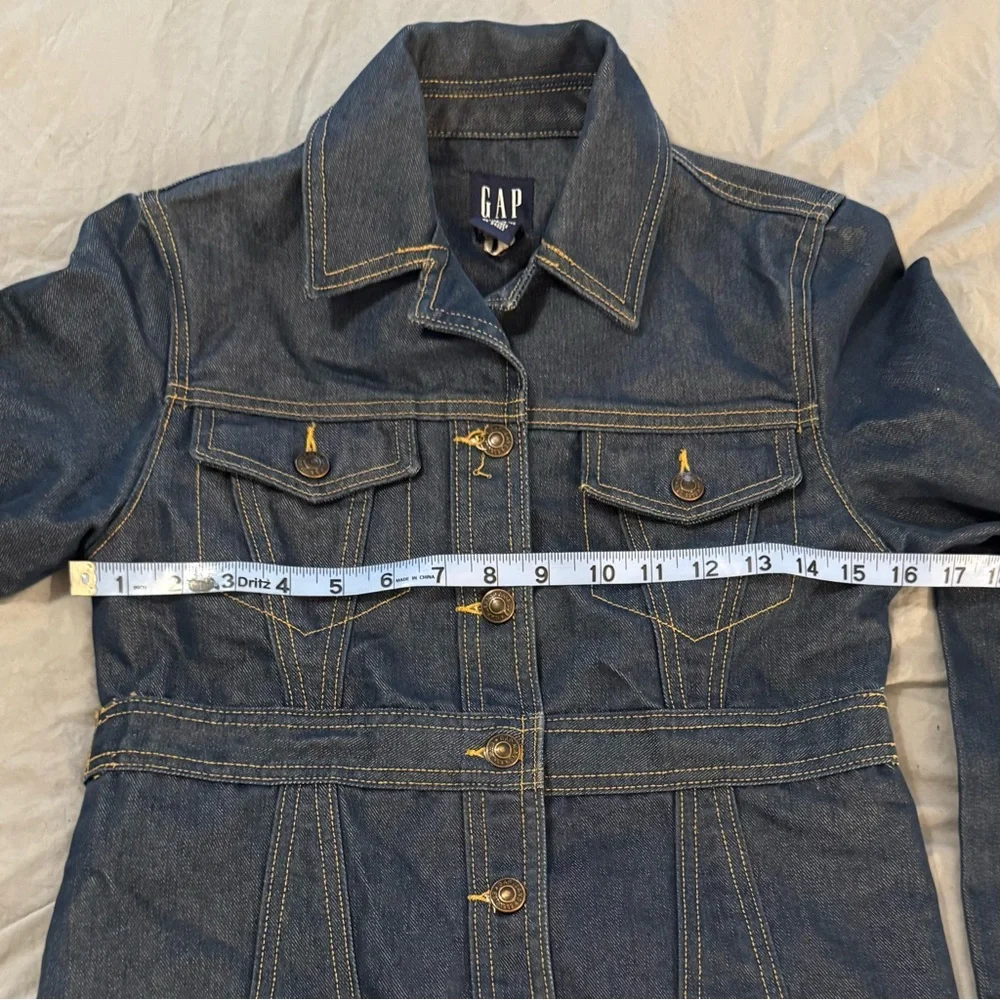 GAP Denim Button‎ Up Jacket Girls Size Large (10) Dark Wash